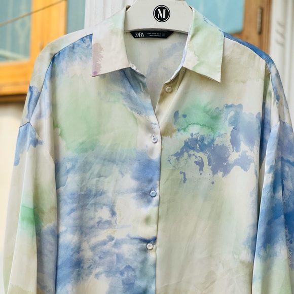 Zara satin shirt - Picture 4 of 7